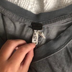 Grey Free People Tee, X-Small
